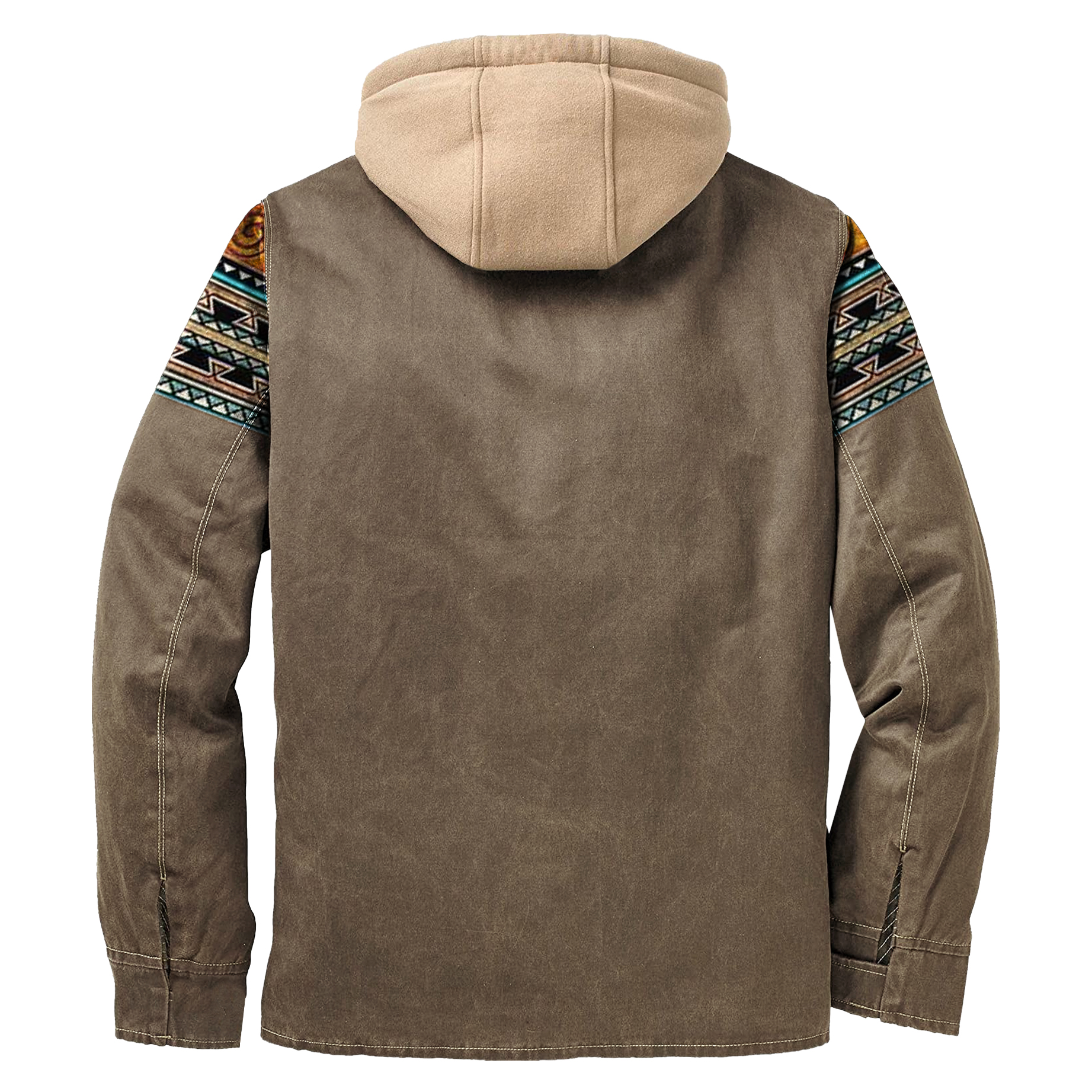Men's Autumn & Winter Outdoor Casual Vintage Western Aztec Hooded Jacket